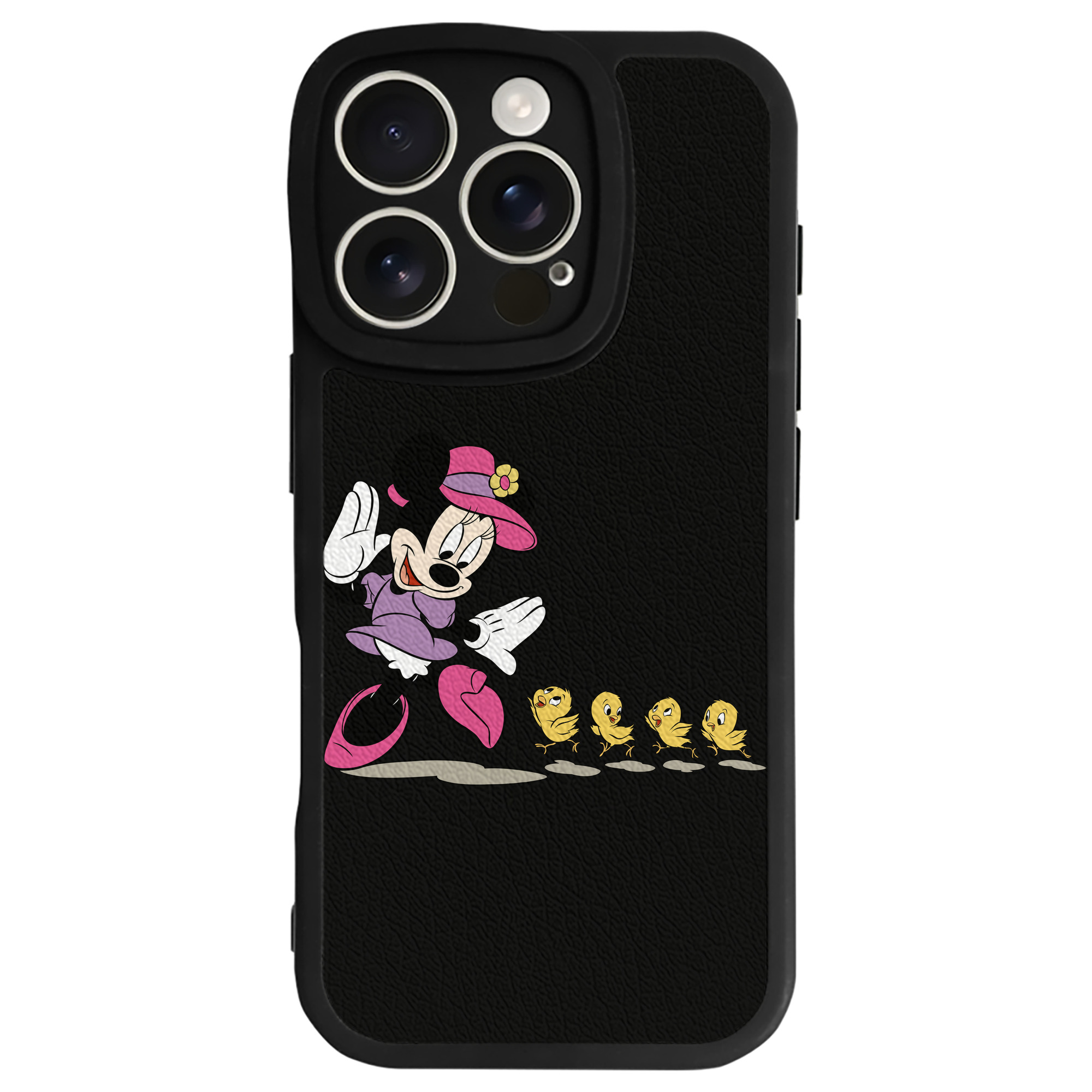 （画像用） ミッキーマウス Mickey Mouse 【iPhone 16シリーズ対応】シリコンスマホケース（レザー調） 材質：シリコン